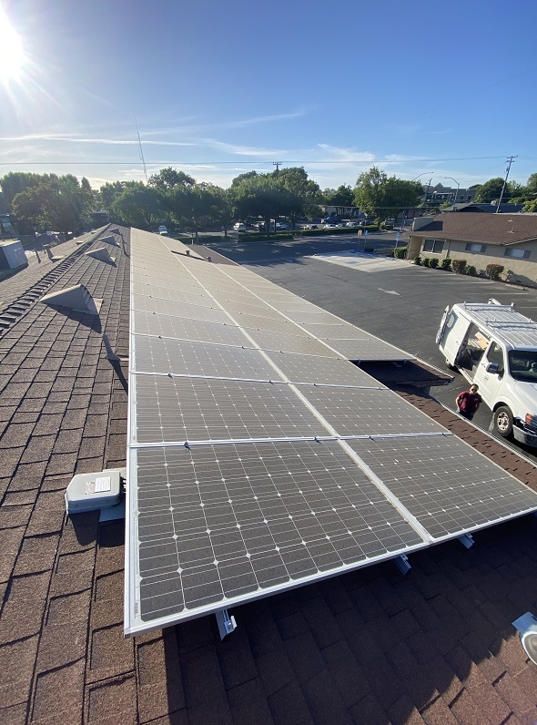 Solar panels before cleaning