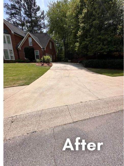 Pressure washed driveway Miami
