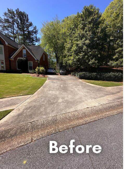 Before pressure washing